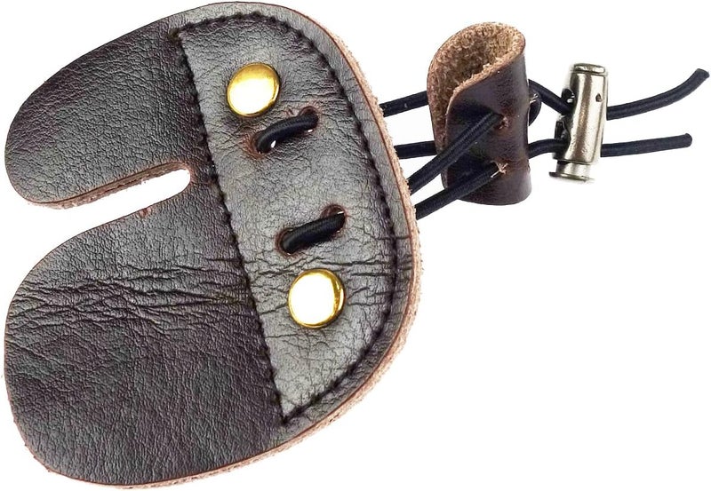 Zelerdo 2 Pack Leather Archery Finger Tabs Archery Finger Guard for Shooting Practice Gear,Right Hand - Image 2